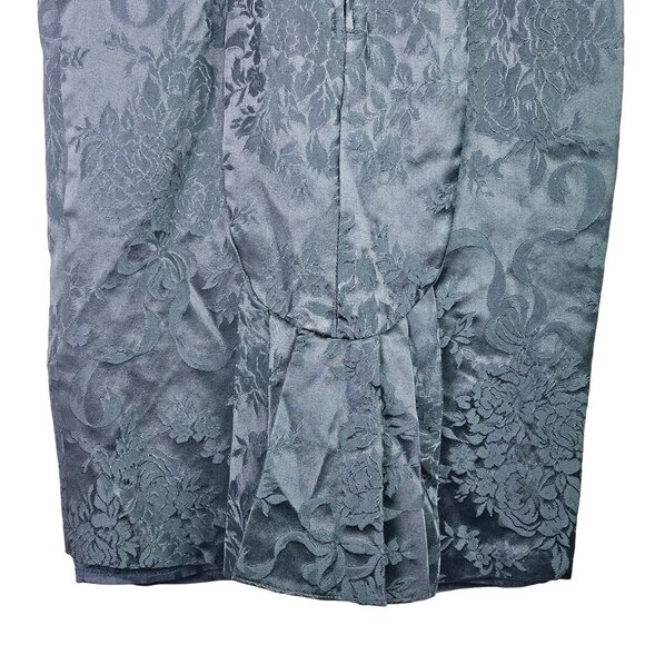 Vintage 1980's Scott McClintock Jacquard Satin Lace Off the Shoulder Dress, Sz 4 - Picture 5 of 8